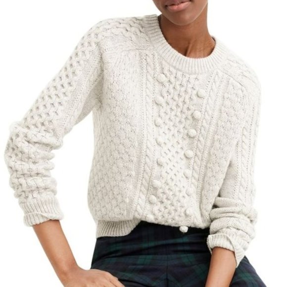 J. Crew Sweaters - J. Crew Popcorn Cable-Knit Sweater in Ivory Medium